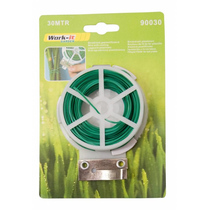 binding wire PVC with cutter green