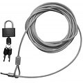 Security Kabel 5 meter met hangslot x 4mm