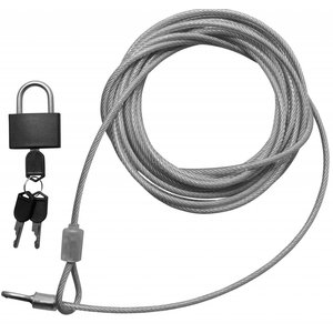 Security Kabel 5 meter met hangslot x 4mm
