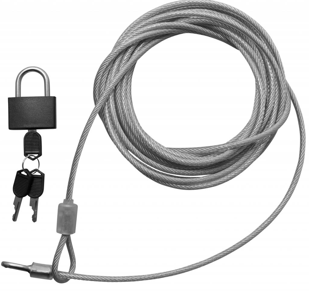 Security Kabel 5 met hangslot x dikte kopen - Staalkabelstunter