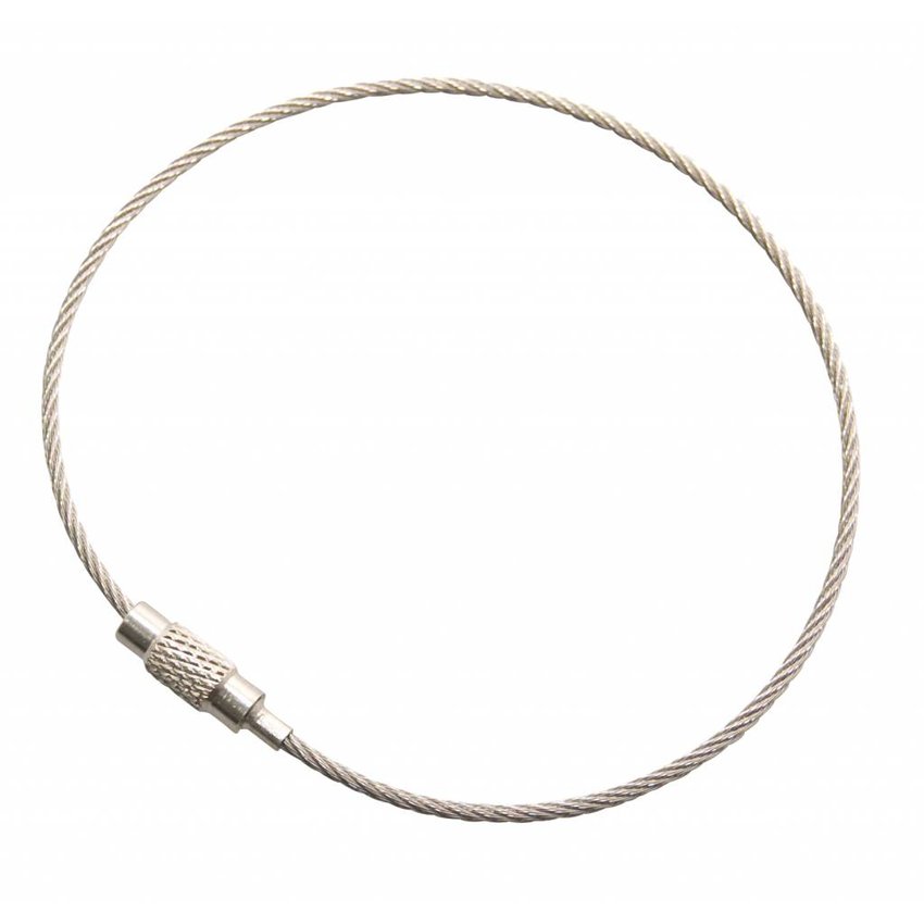 Stainless Wire Rope 150 mm 'bracelet' steel wire key ring