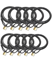 Keyed Alike Steel Cable Lock 3 meter 10 pieces catering Action