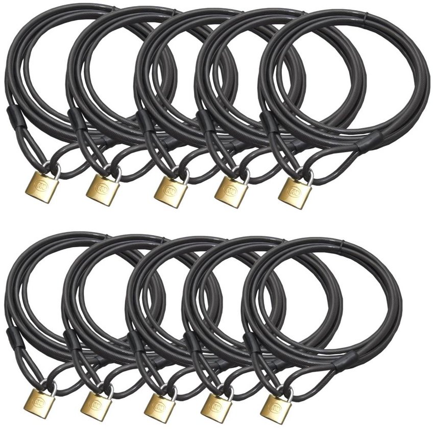Keyed Alike Steel Cable Lock 3 meter 10 pieces catering Action
