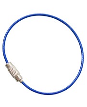 Steelwire 150 mm 'bracelet' steel wire key ring Blue