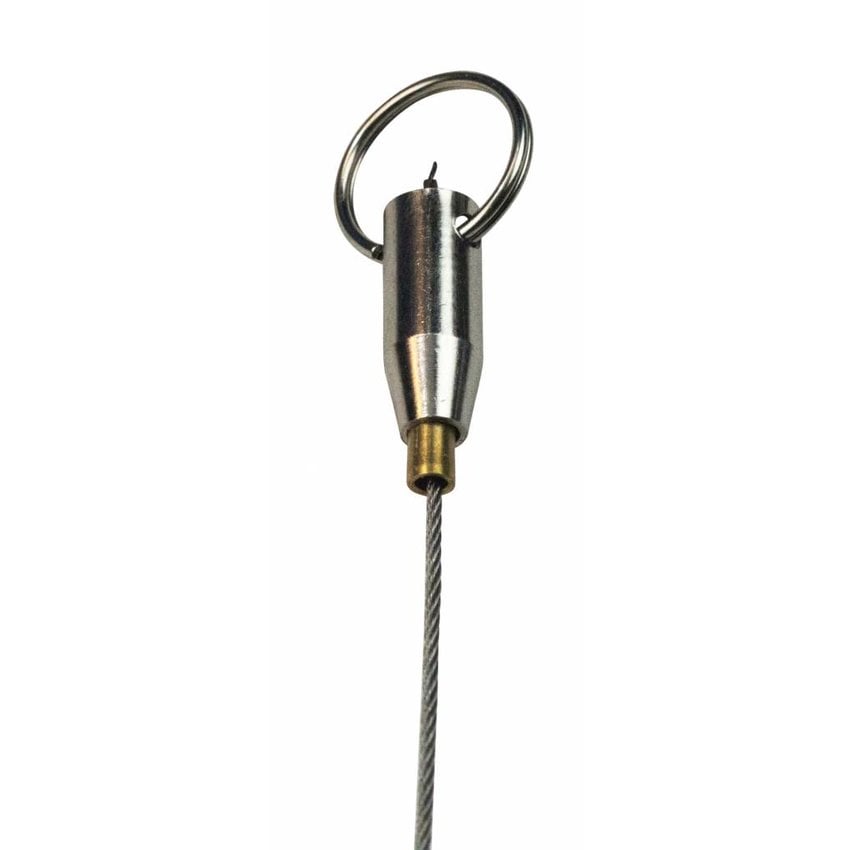 Cable Gripper with Key Ring for 1 to 1.5 mm Wire Rope – Adjustable Suspension System for Displays and LED Lighting