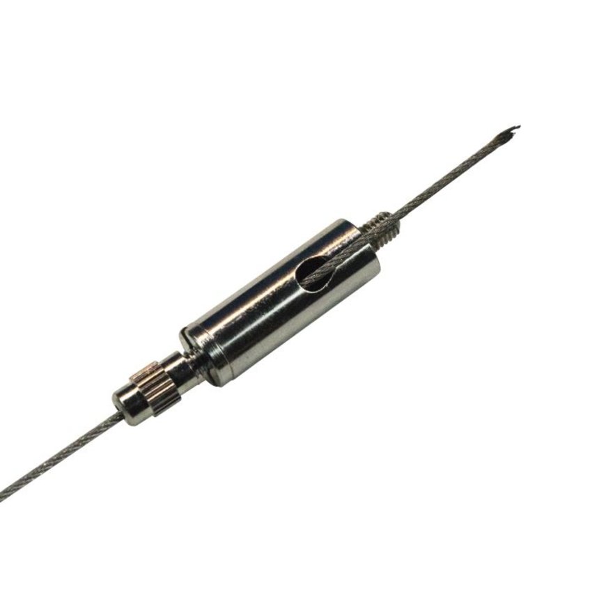 Verstelbare kabelgripper verchroomd  voor staalkabel ophangsysteem M4
