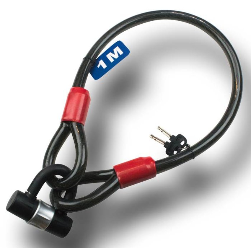 Kabelslot 1 meter veiligheidsslot XL  20mm dik - met beugelslot en 2 sleutels