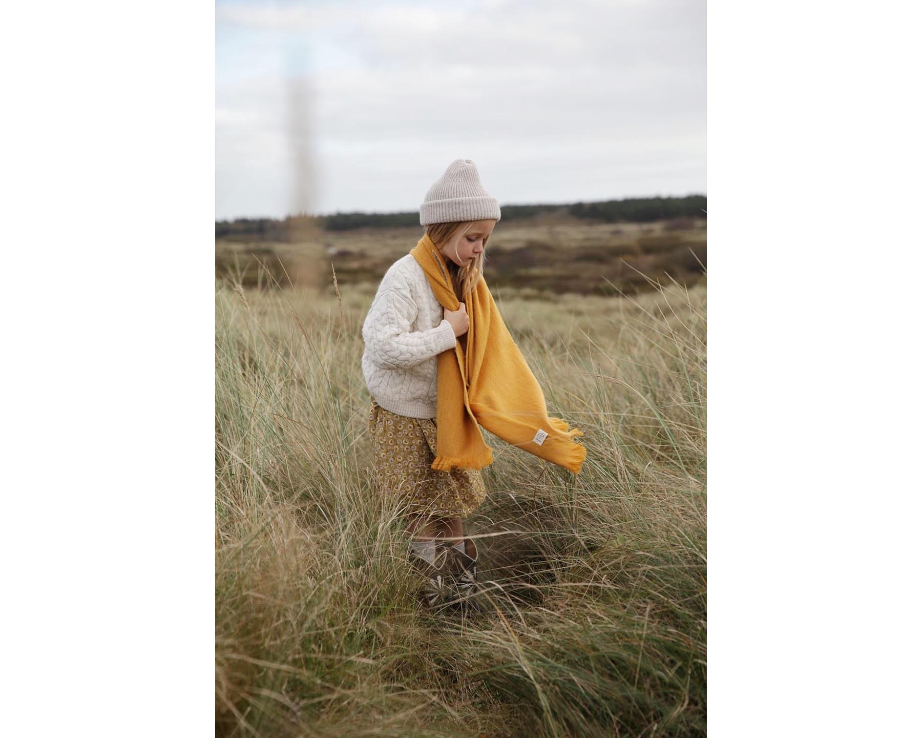 Kids scarf - India Yellow