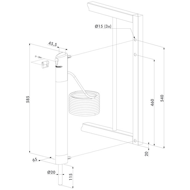 Elektrisch gemotoriseerde grondgrendel Electradrop
