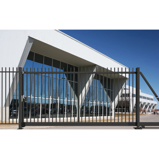 Handmatige schuifpoort spijlenvulling verzinkt