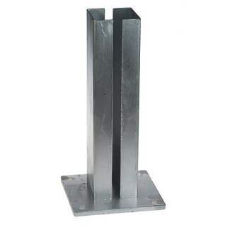 Voetplaat adapter voor koker 80 x 80 mm