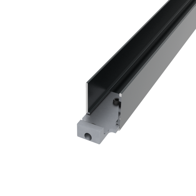 Alu U lijst start/stop 25 x 30 mm zonder connectoren