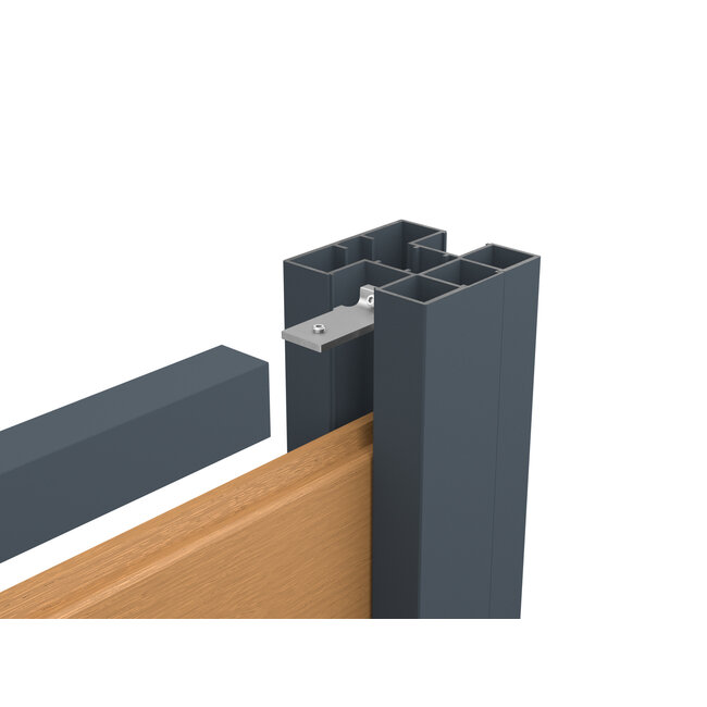 Alu U lijst start/stop 25 x 30 mm zonder connectoren