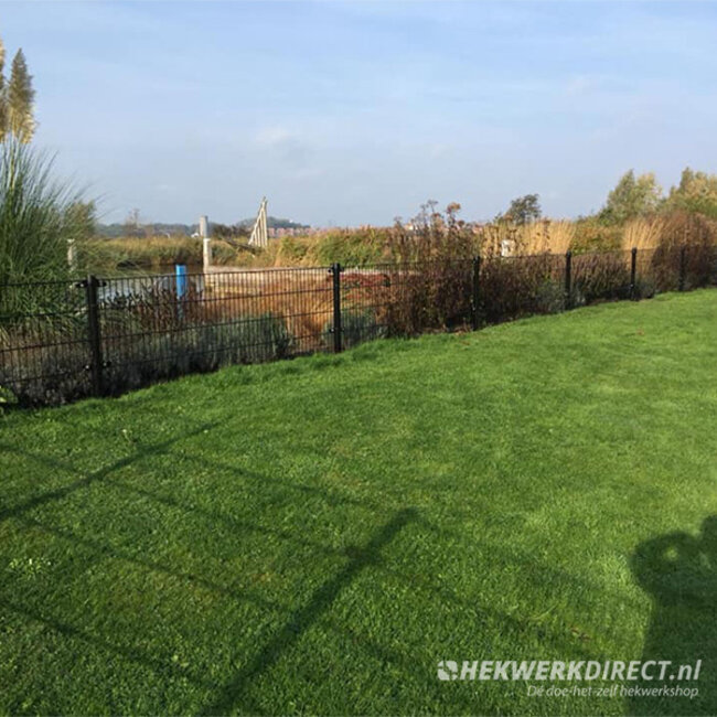 Compleet Pakket Dubbelstaafmat hekwerk 6/5/6mm - Gecoat