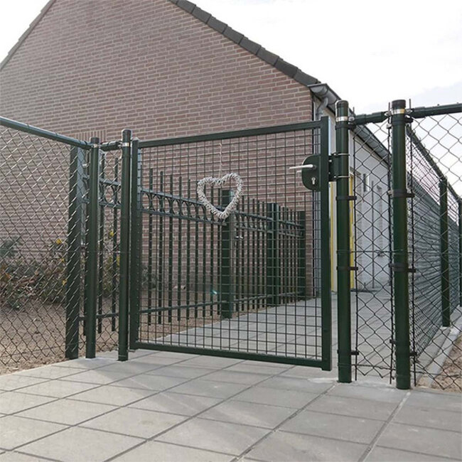Tuinpoort Basic - gecoat - enkelstaafmat vulling