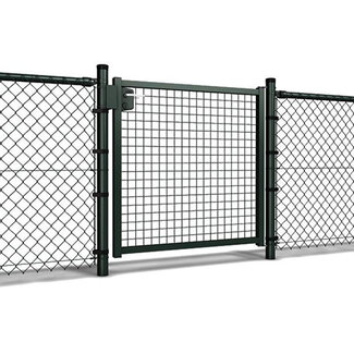 Tuinpoort Basic - enkelstaafmat poort gecoat