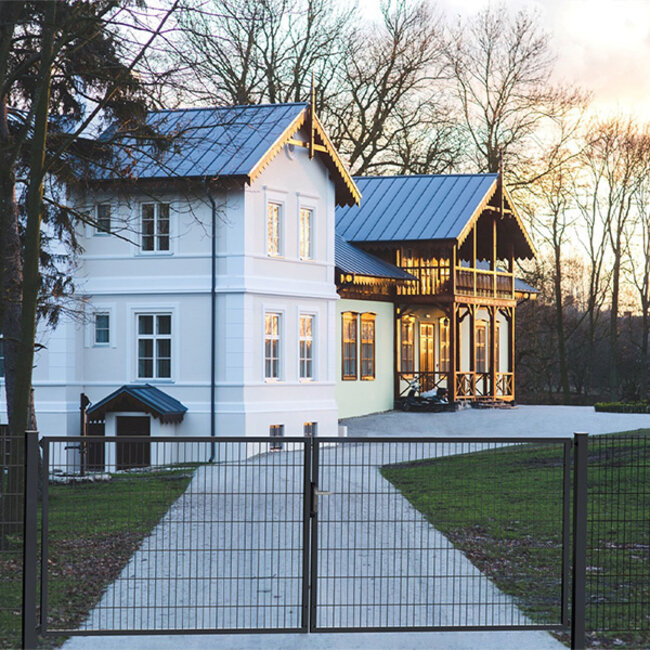 Dubbele dubbelstaafmat draaipoort gecoat 6/5/6mm