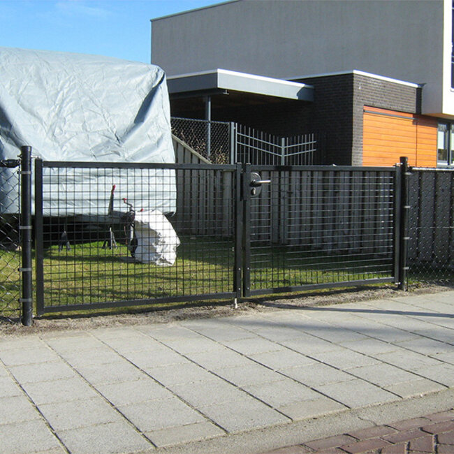 Dubbele tuinpoort enkelstaafmat - Dubbele draaipoort