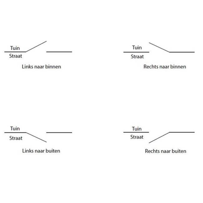 Dubbele houten poorten met stalen frame