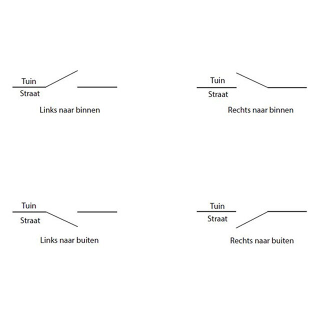 Spijlenpoort dubbel Excellent verzinkt - complete set