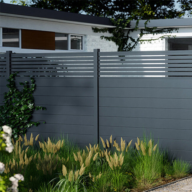 Aluminium scherm TG compleet (zonder palen)