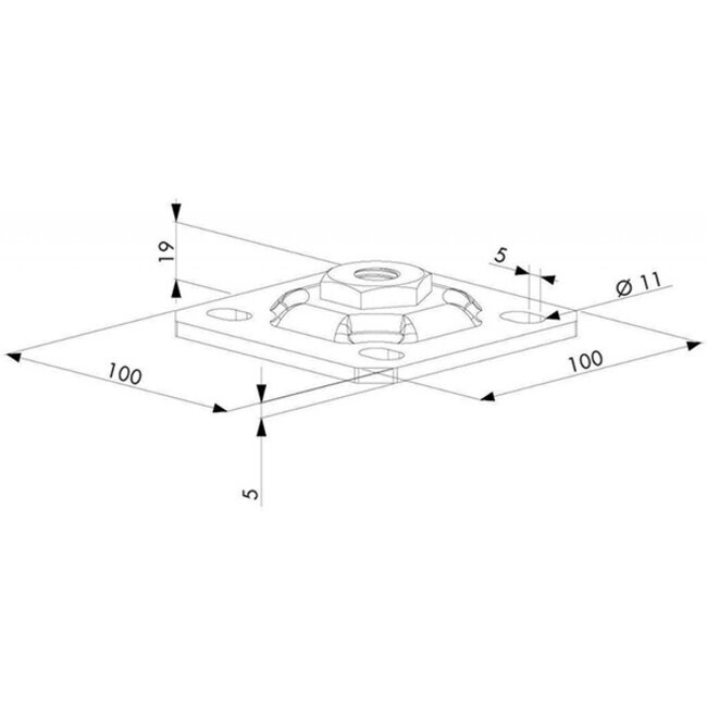 Muurbeugel voor tuinpoortvleugel Basic