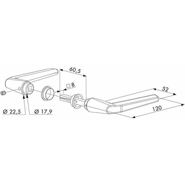 3006M | Krukpaar in aluminium