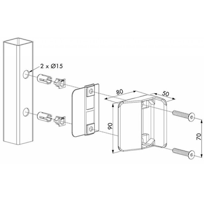 STK QF | Zwembadslotvanger voor 40 mm TWIST40