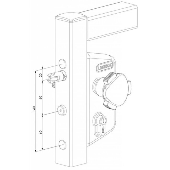 LAKZ P1 WSI | Zwembadslot - 40 mm kokerprofiel