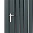Dubbele aluminium poort - half open 80 verticaal