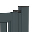 Dubbele aluminium poort met verticale lamellen