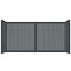 Dubbele aluminium poort - half open 80 verticaal