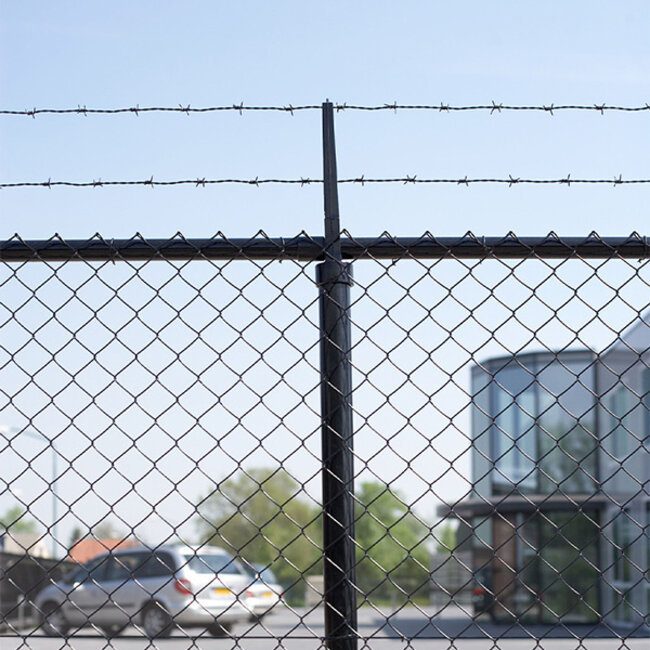 Aluminium puntdraadkop/ prikkeldraadhouder 2 draads recht