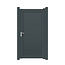 Aluminium poort met schuine lamellen