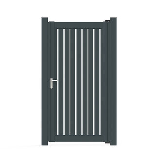 Aluminium poort met verticale lamellen