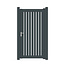 Aluminium poort met verticale lamellen