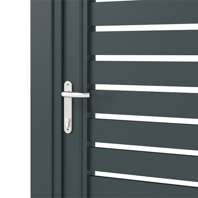 Aluminium poort - Half open 80 horizontaal