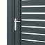 Aluminium poort met horizontale lamellen