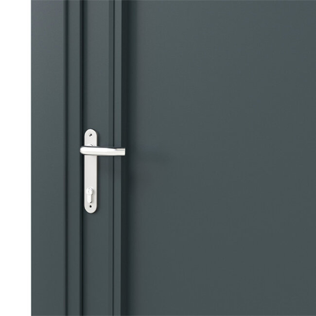 Dubbele aluminium poort met dichte vulling