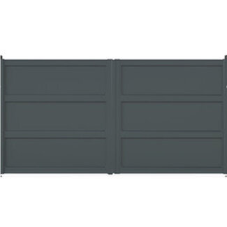 Dubbele aluminium poort met dichte vulling