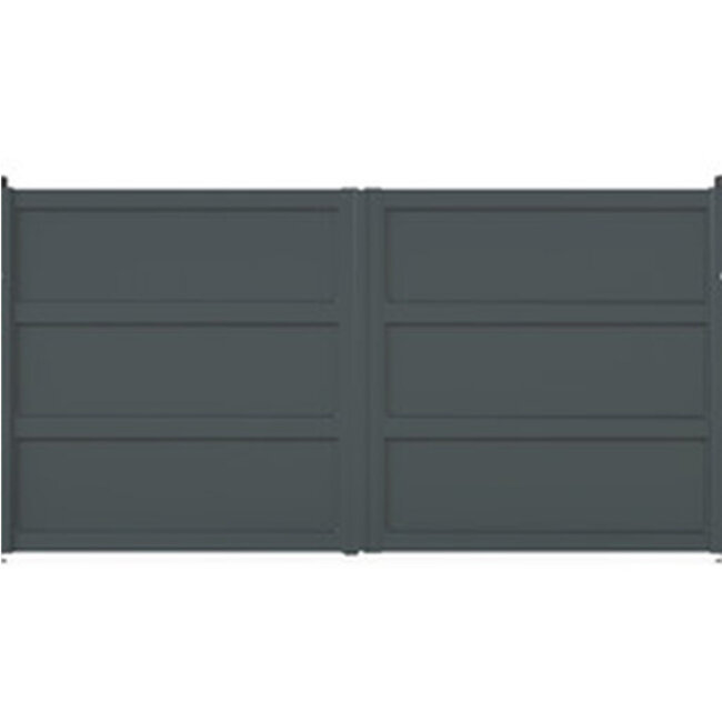 Dubbele aluminium poort met dichte vulling