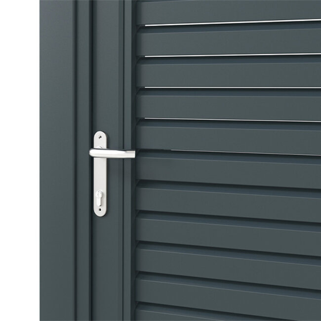 Dubbele aluminium poort - lamellen