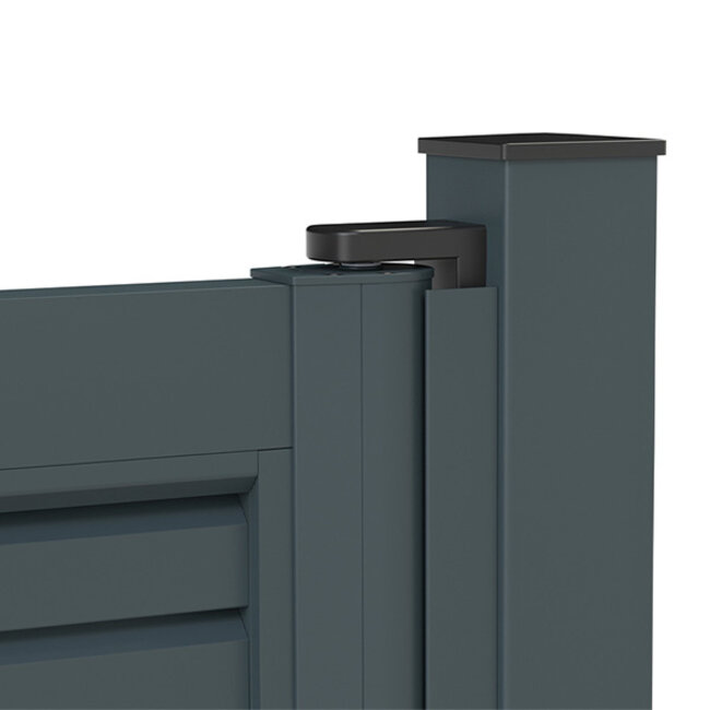 Dubbele aluminium poort - lamellen