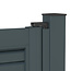 Dubbele aluminium poort - lamellen