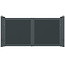 Dubbele aluminium poort met schuine lamellen