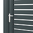 Dubbele aluminium poort - half open 80 horizontaal