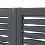 Dubbele aluminium poort met horizontale lamellen