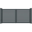 Dubbele aluminium poort met horizontale lamellen