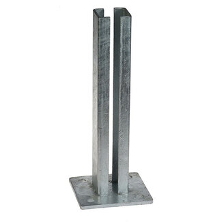 Voetplaat voor koker 60 x 60 mm - 30 cm