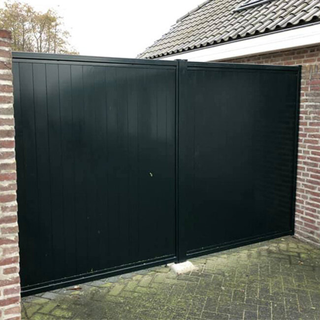 Stalen dubbele poort - Aluminium vulling